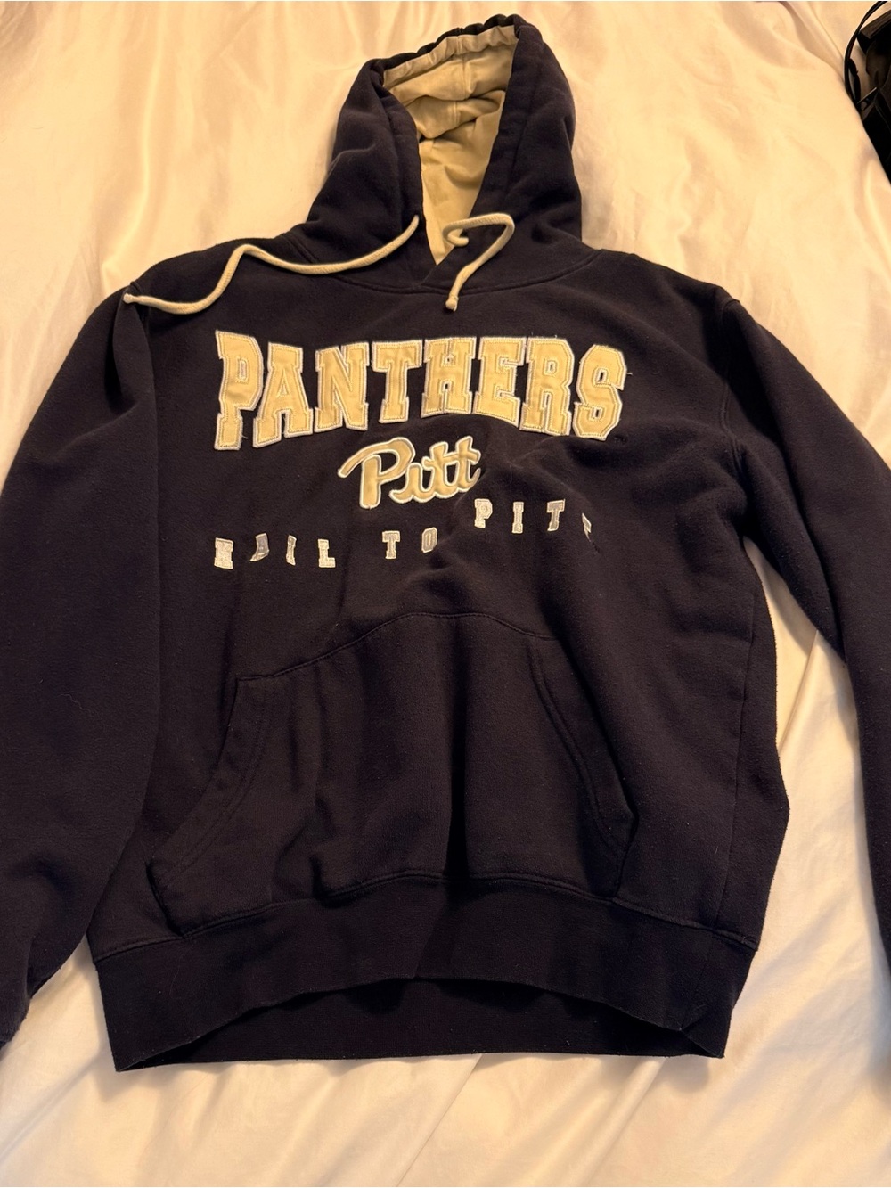 Colosseum Navy and Gold Panthers Pitt Hooded Sweatshirt